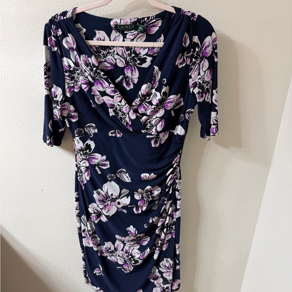 Lauren Ralph Lauren Women's Floral Dress  - Purple and Blue
